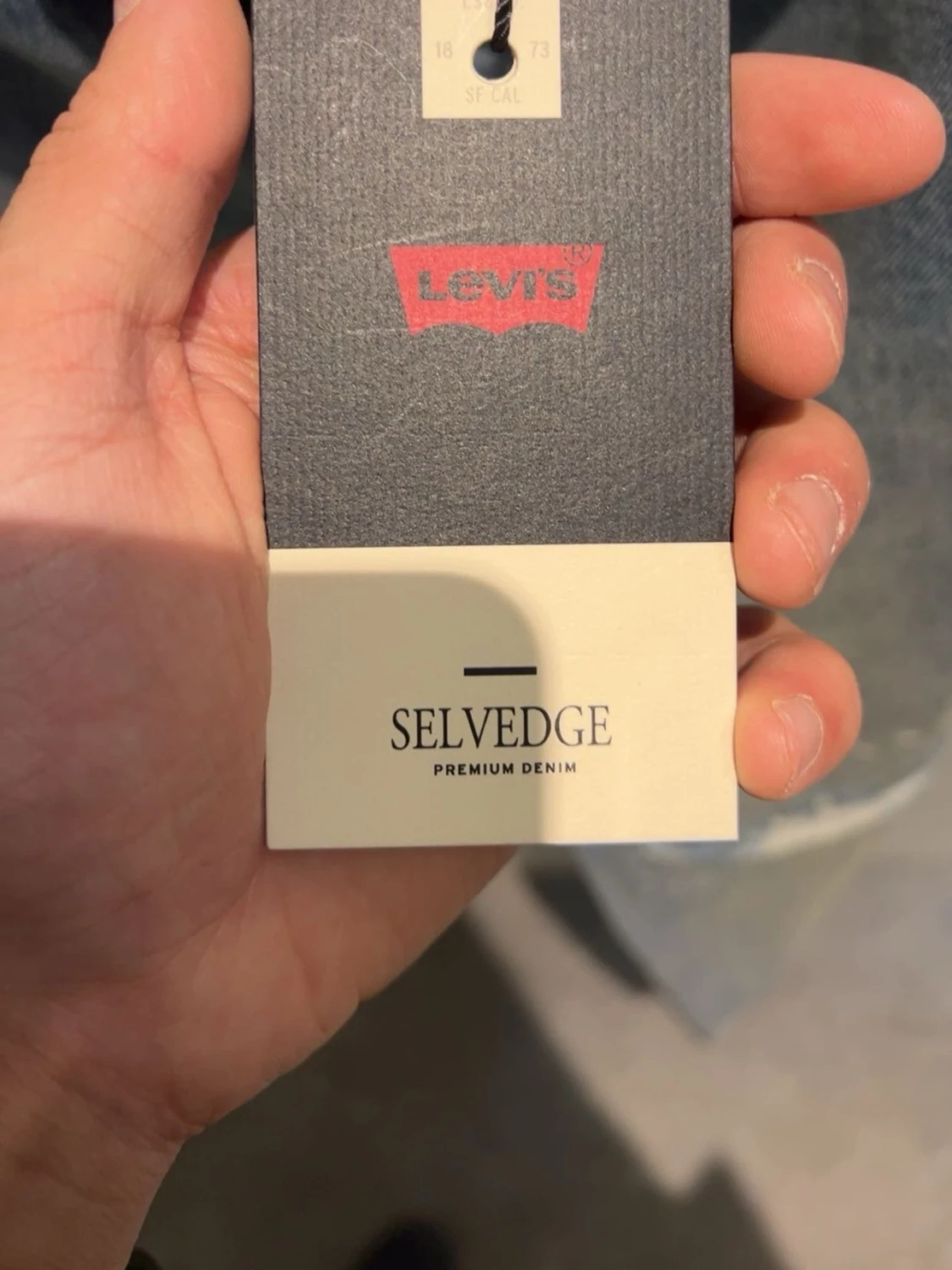 Levi's ljusblå ripped jeans Selvedge - 1