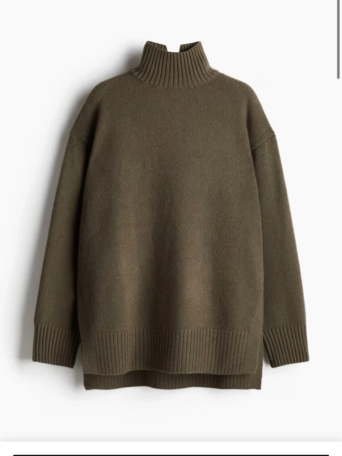 Mörkgrön oversized stickad tröja