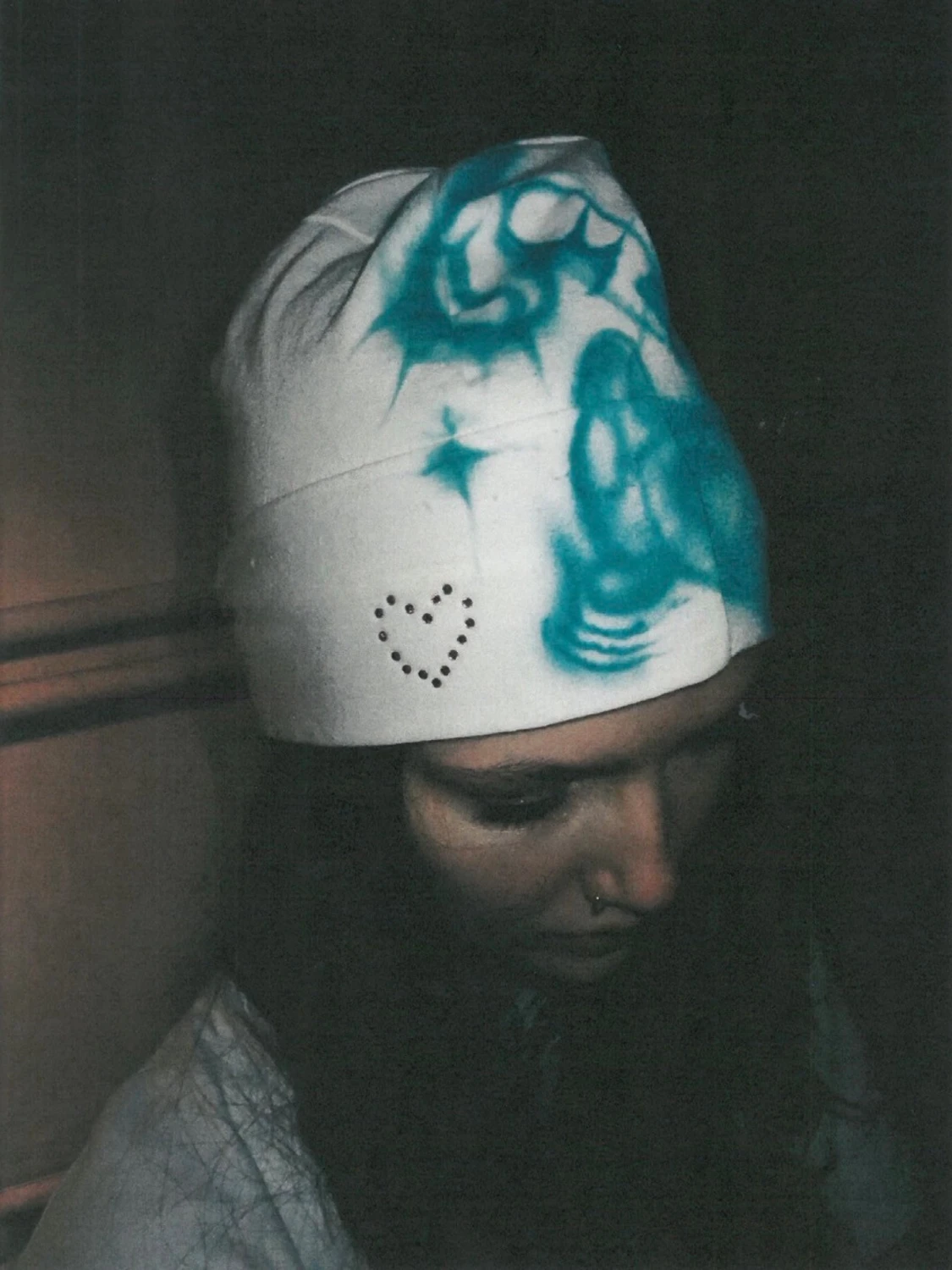 Airbrushed patchwork beanie - 3