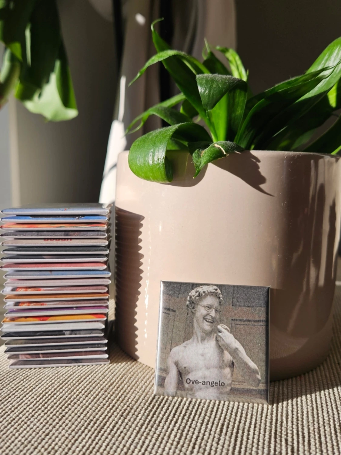 Kylskåpsmagnet med rolig Solsidan tema