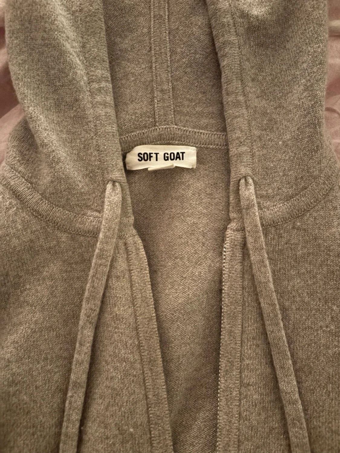 Grå zip-hoodie i cashmere Soft Goat - 3