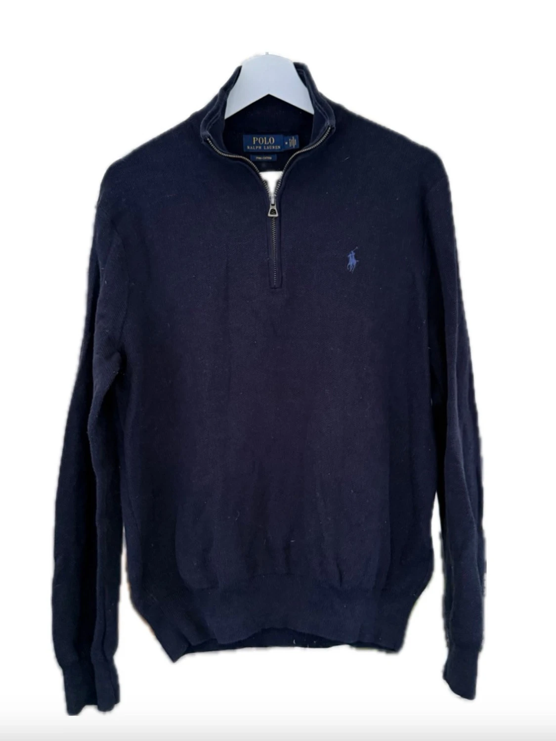 Mörkblå halvzip tröja - 1