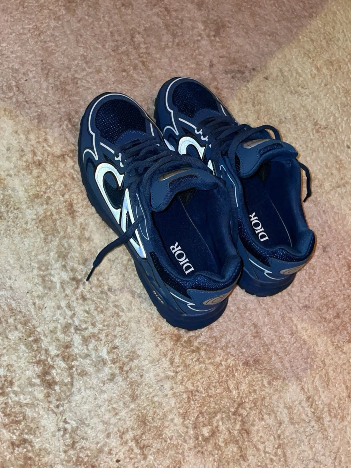 Blå Dior sneakers med vita detaljer - 1