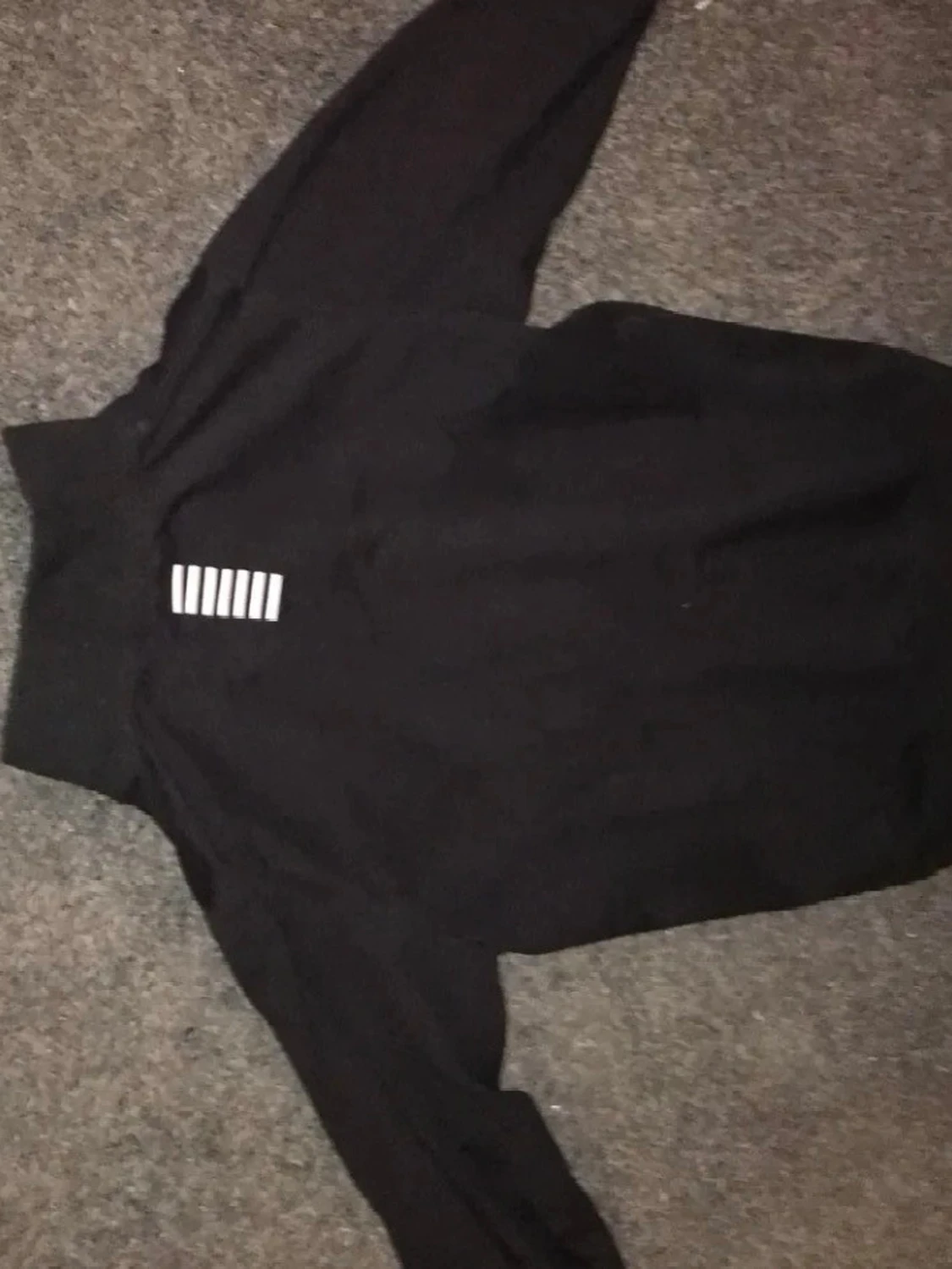Svart EA7 hoodie med dragkedja
