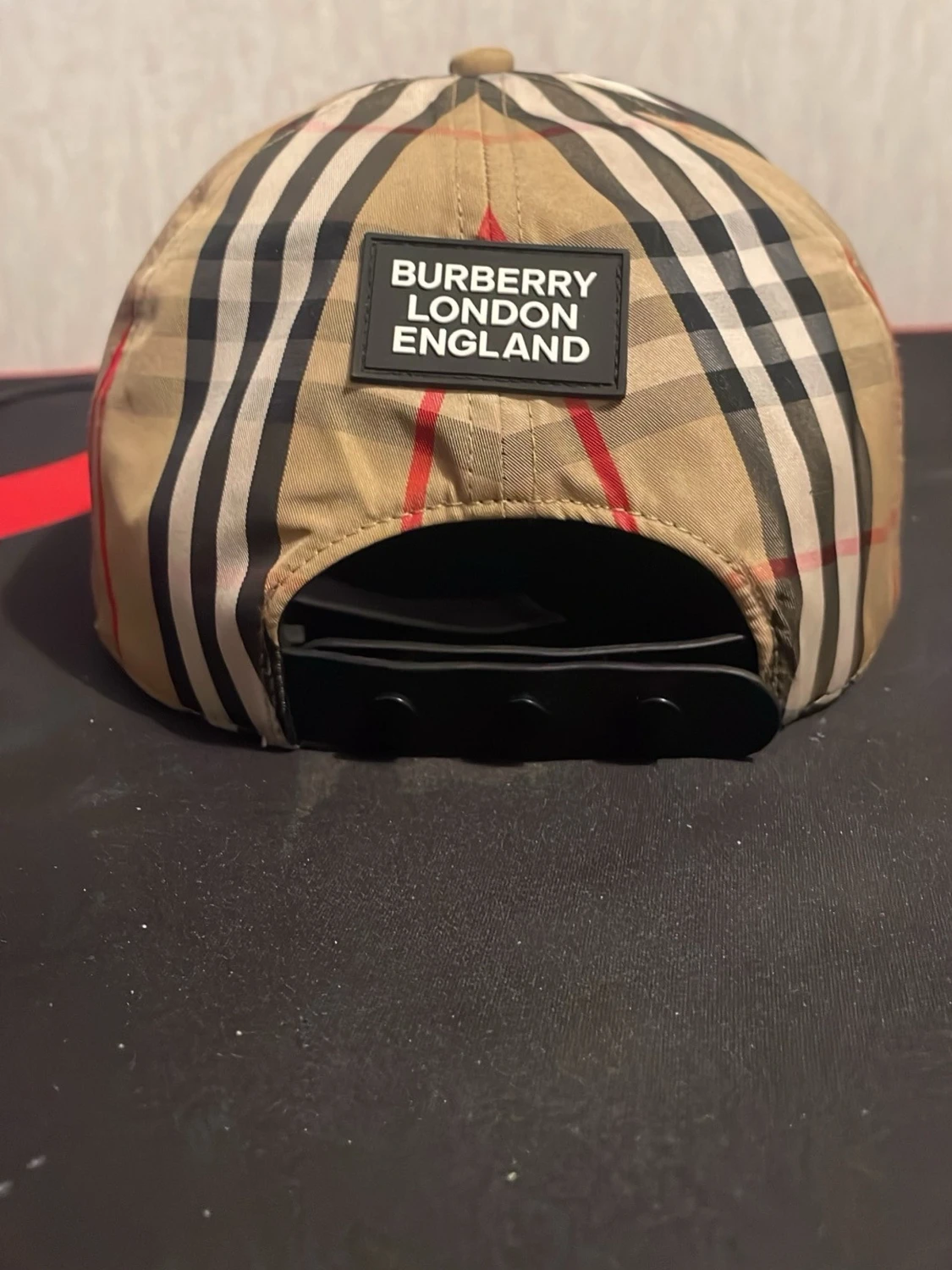 Burberry beige rutig keps - 1