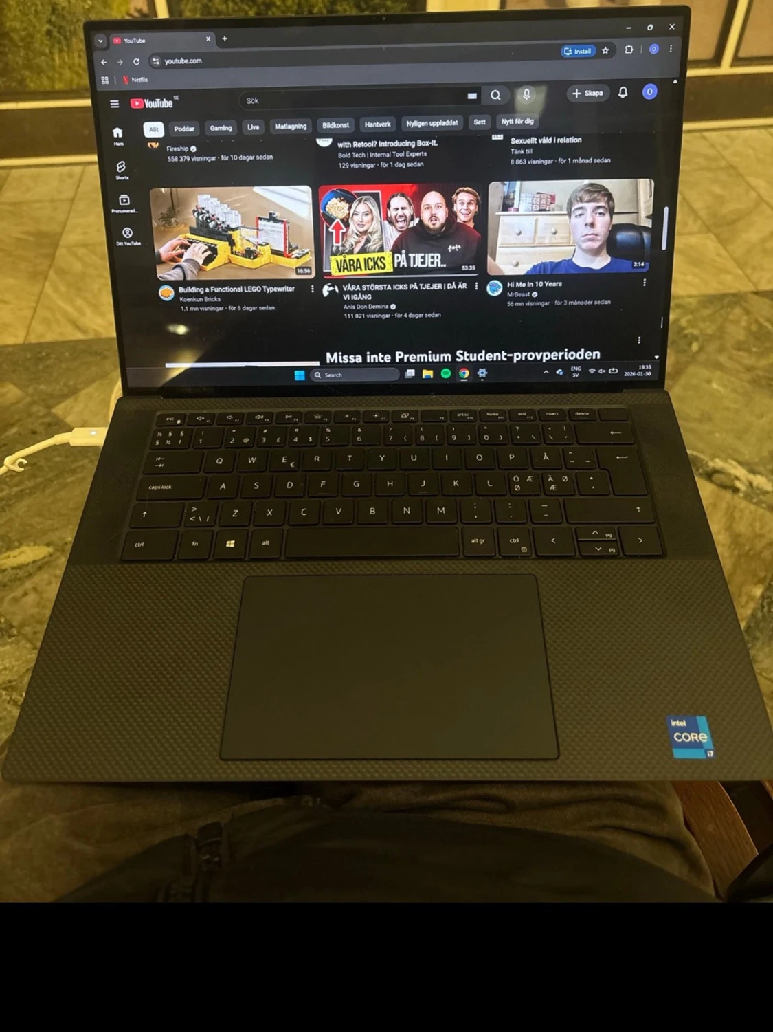 Dell XPS bärbar dator grå