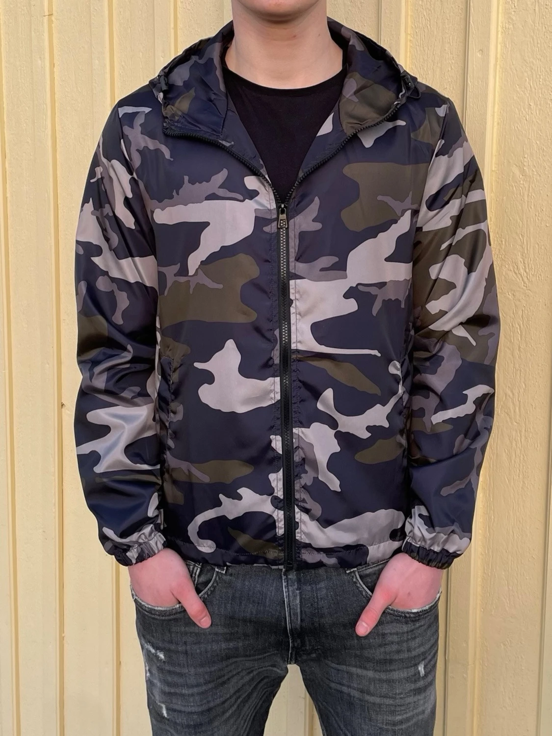 Camo windbreaker