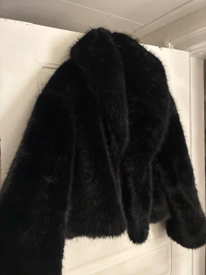 Svart fuskpälsjacka från STOCKH LM - Säljer en svart fuskpälsjacka från STOCKH LM Studio i storlek M. Jackan har en klassisk, fluffig look med bred krage och mjukt foder. Perfekt för dig som vill ha en trendig och varm vinterjacka med lyxig känsla.
