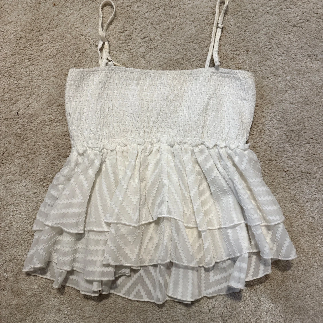 Vit volangtop från SHEIN