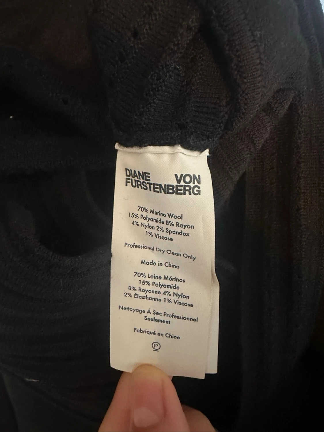 Svart ribbad offshoulder topp DVF - 3