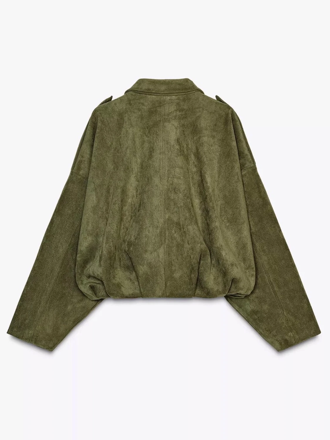 Olivgrön oversized mockajacka - 1