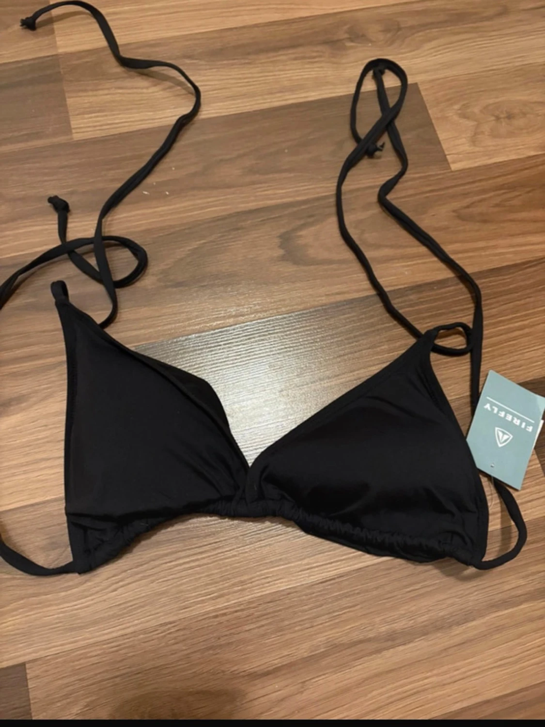 Svart triangelbikini