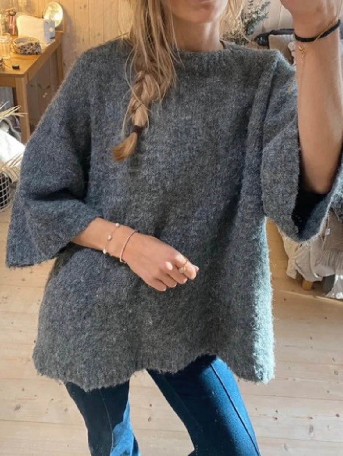 Trekvartsärmad tröja