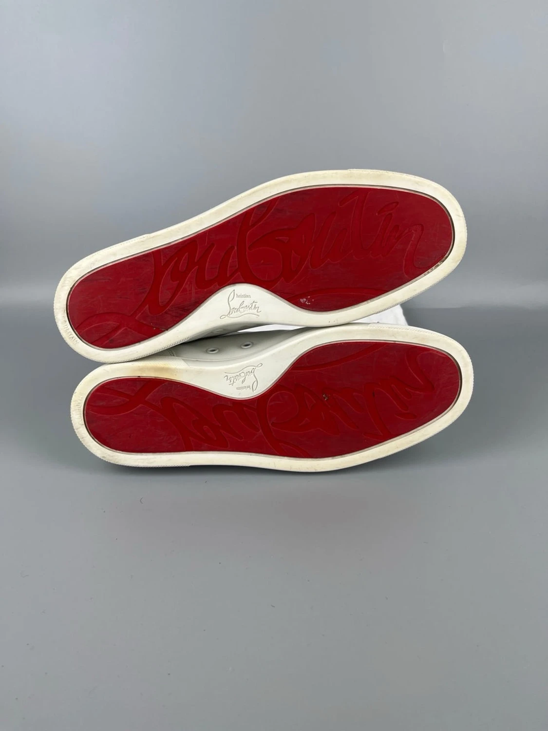 Vita Louboutin Skor i Läder Spikar - 4