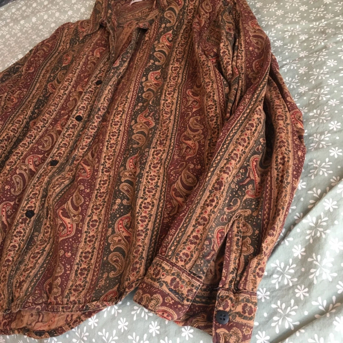 Vintage paisley mönstrad skjorta, Indiska, hippie/ boho/ 60s/ 60tal/ 70s/ 70tal - 2