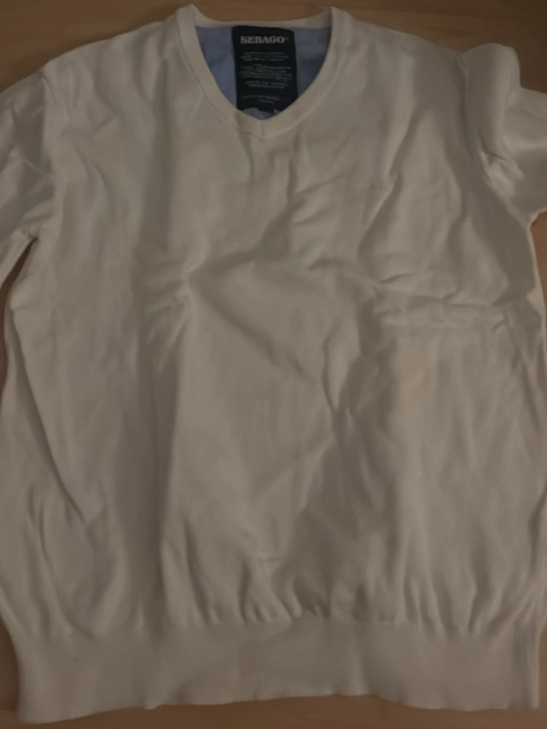 Vit stickad tröja från Sebago