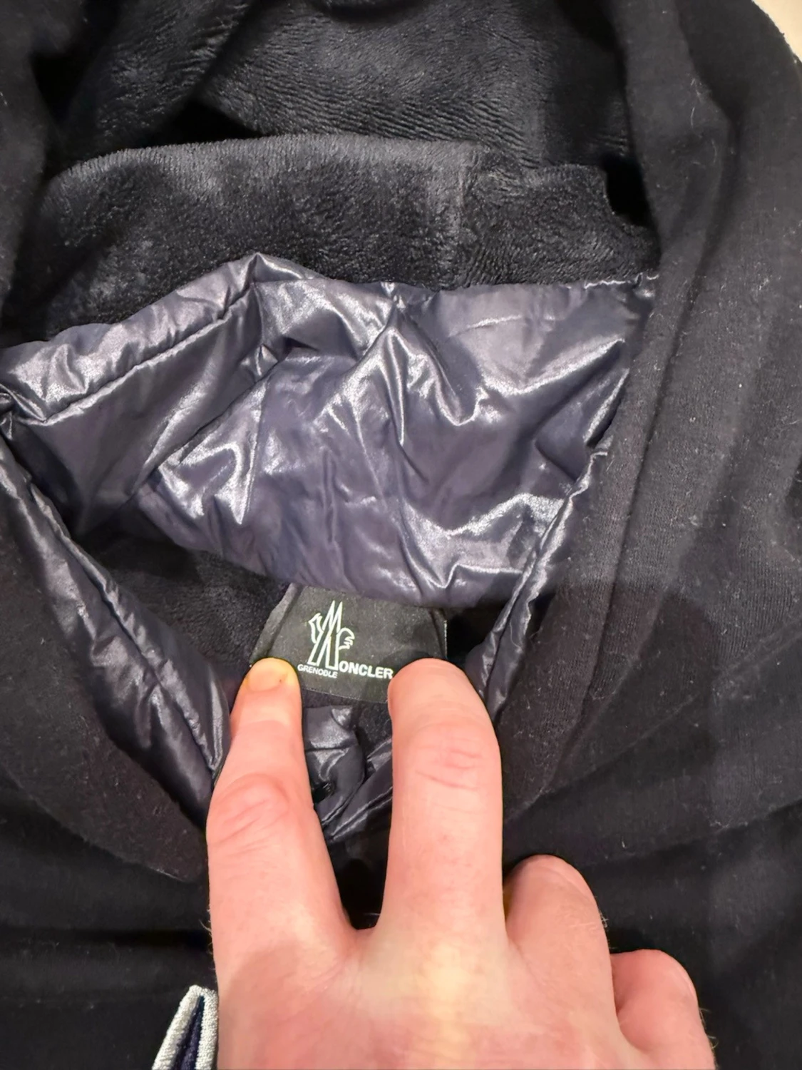 Svart Moncler hoodie med logga - 1