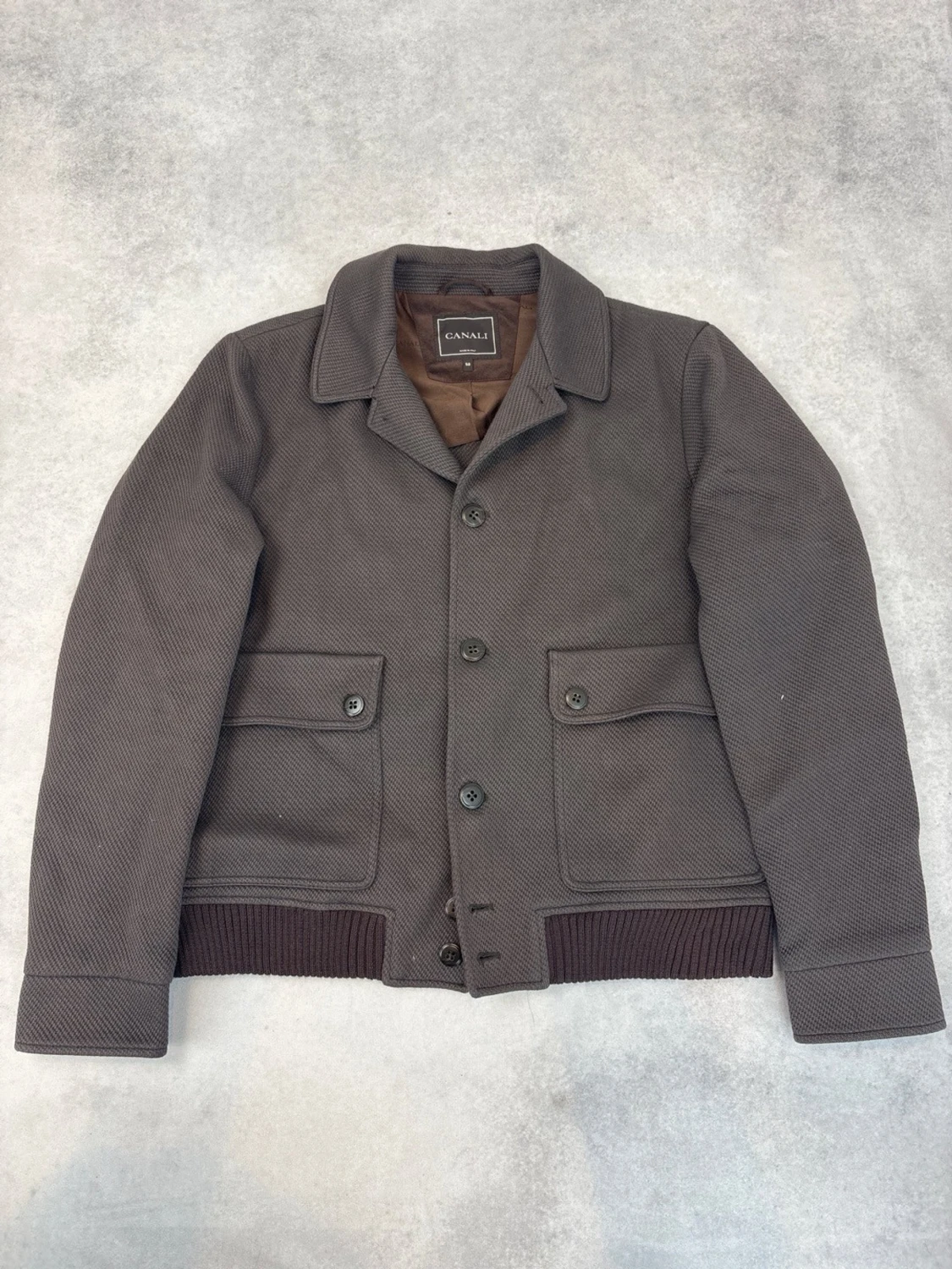 Brun jacka från Canali med knappar