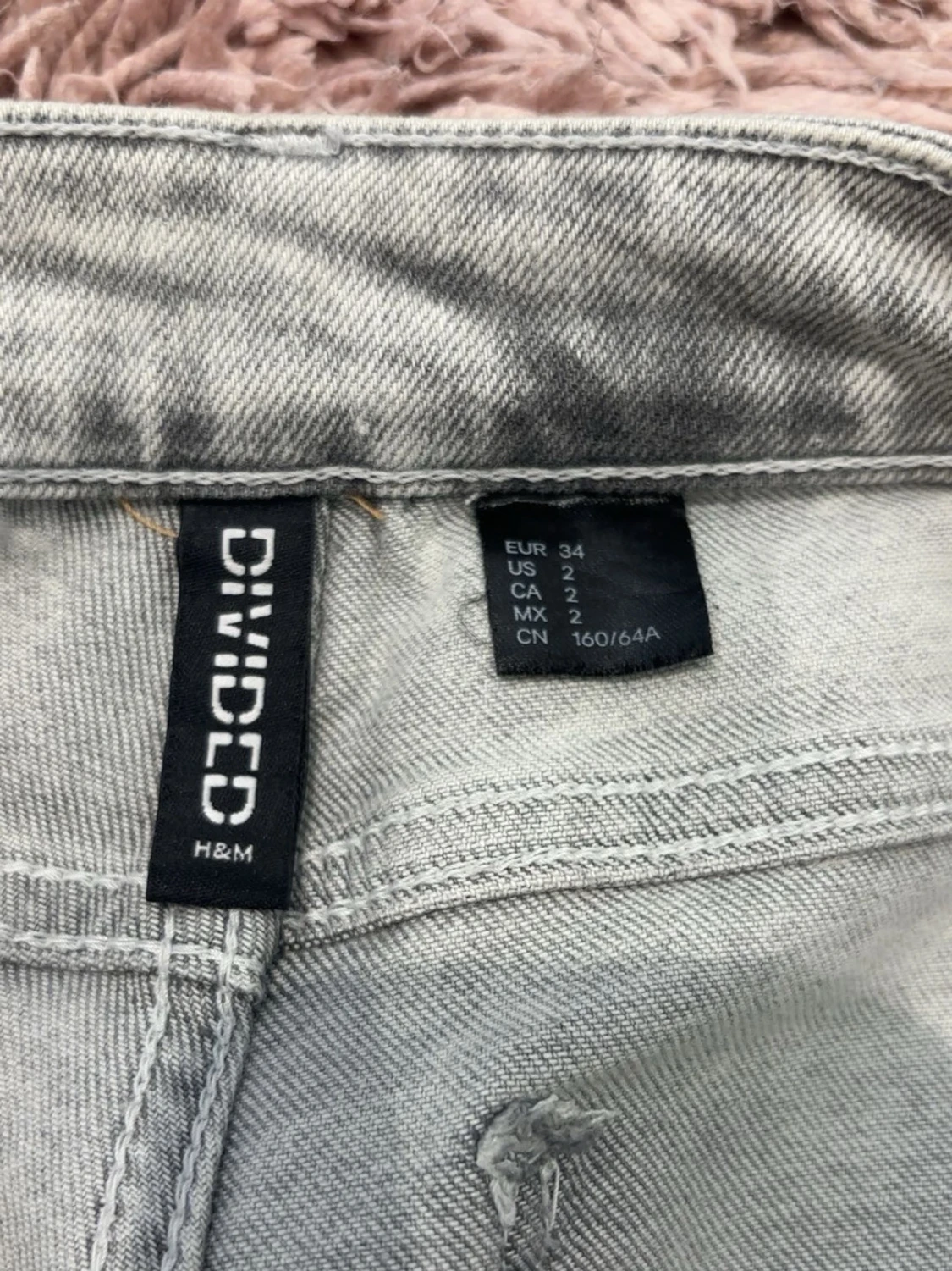 Ljusgråa bootcut jeans med slitningar - 3