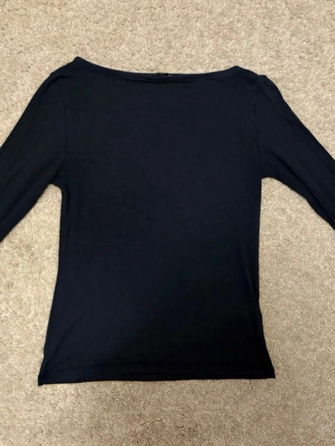 Marinblå långärmad topp