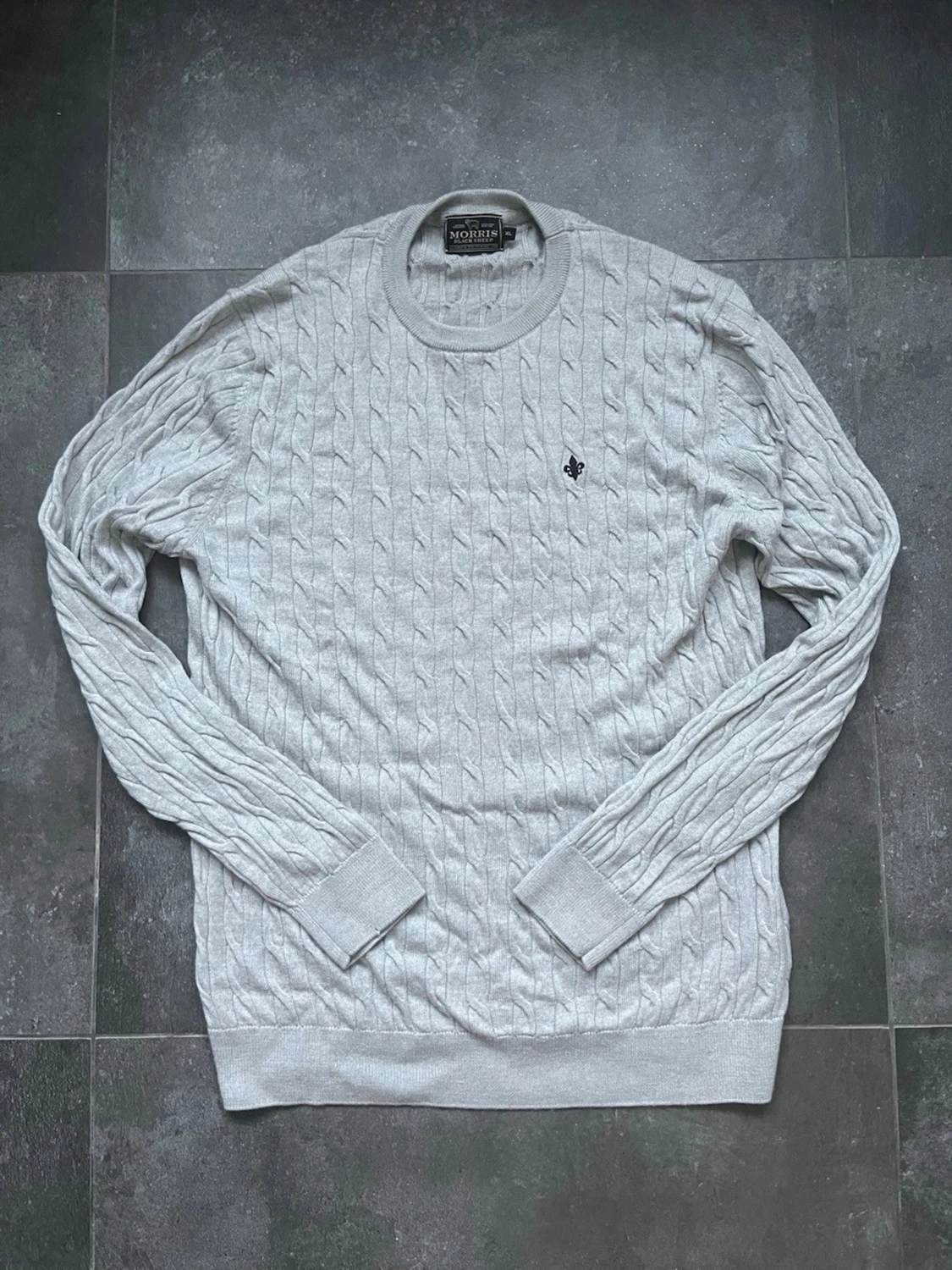 Morris kabelstickad tröja 