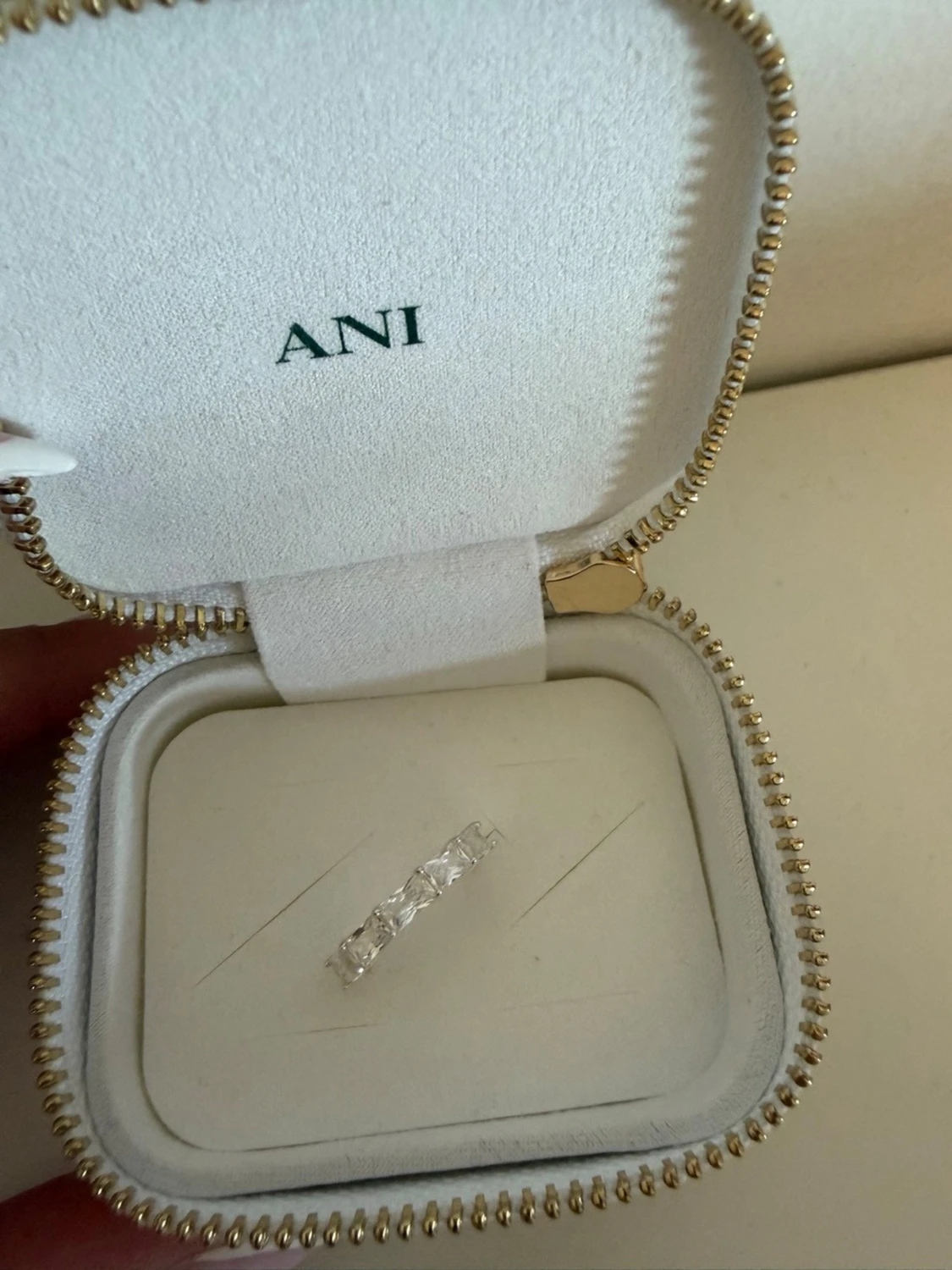 Silverring med stenar från ANI - 1