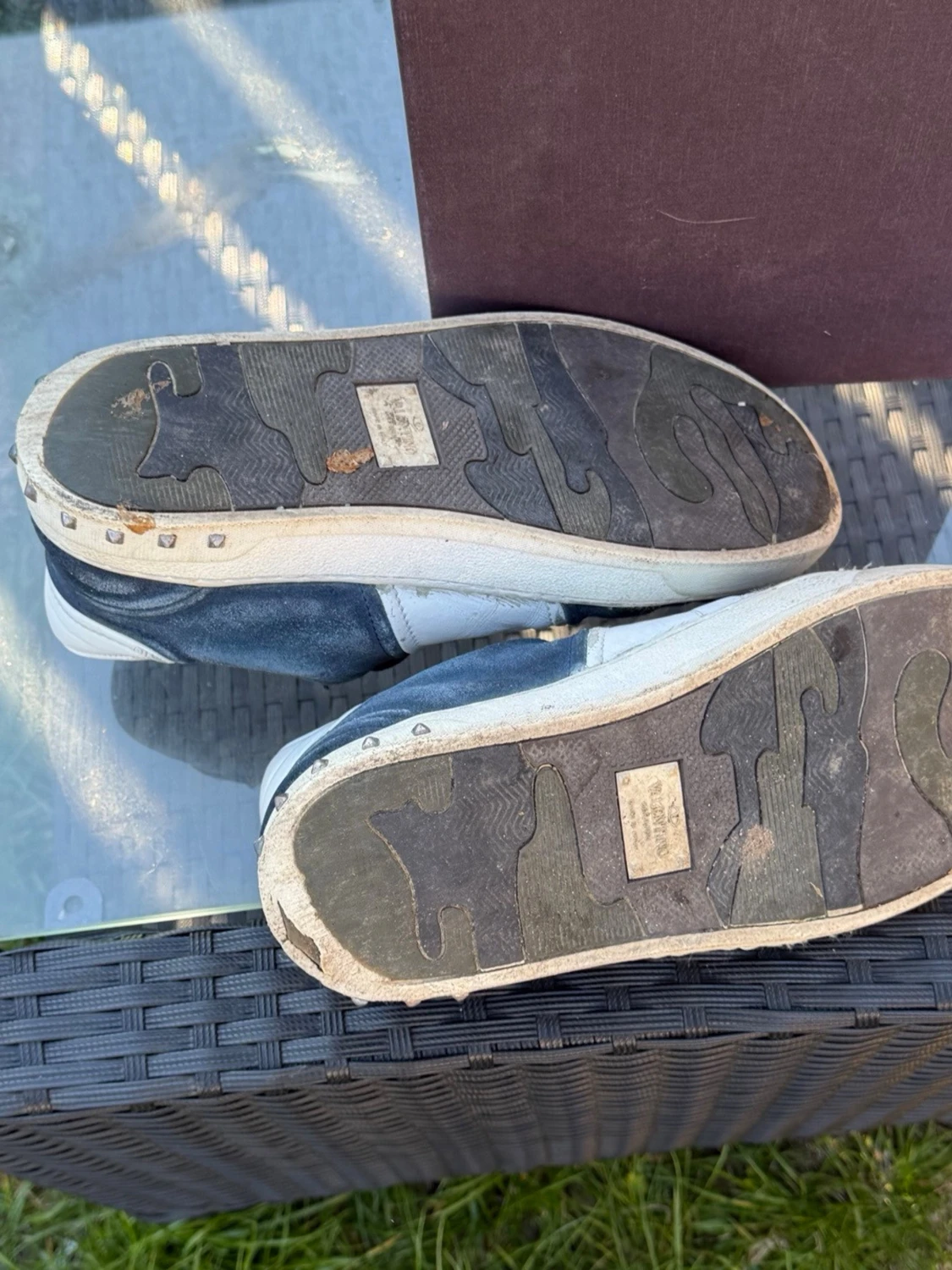 Valentino Garavani flycrew blåa sneakers - 4