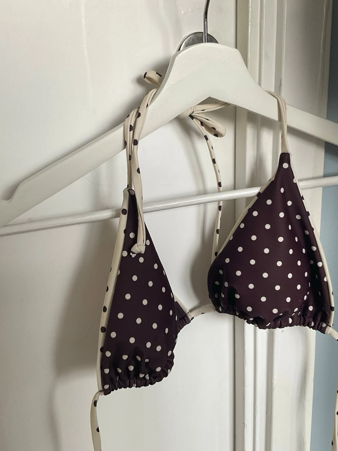 Vändbar prickig trekantsbikini