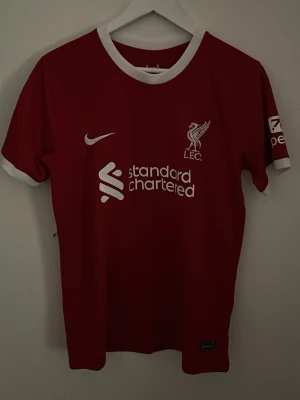 LIVERPOOL T SHIRT M.SALAH 11 - Liverpool t shirt med namnet MOHAMED SALAH hyfsat ny använt fåtal gånger och sitter väldigt bra. Säljer t shirten för att den inte passar mig längre och köpte en annan. Kan diskuteras om pris.