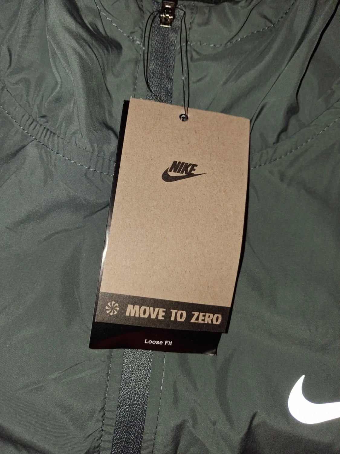 Grå Nike vindjacka med huva - 1