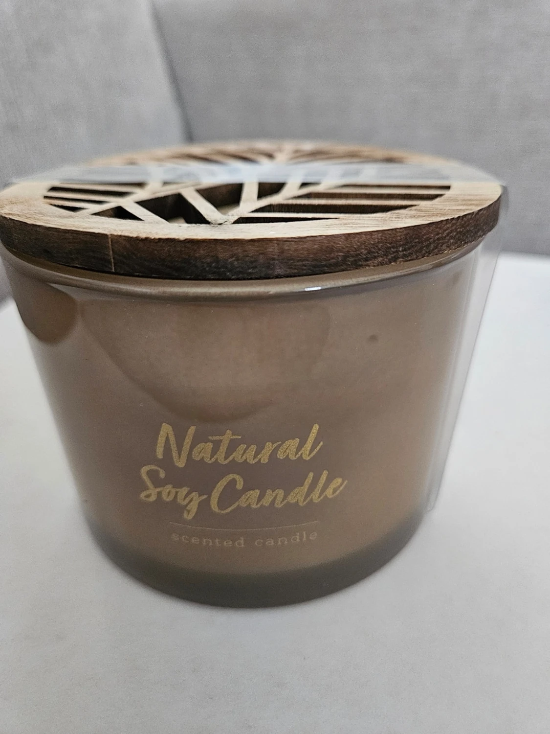 Doftljus i glas med trälock - 2