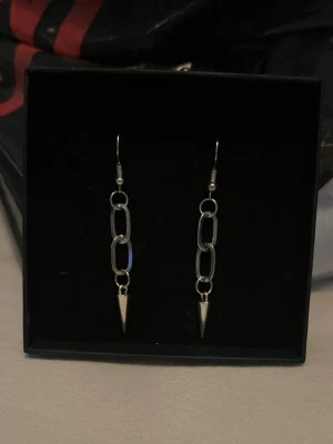 Silverörhängen - Ett par silverörhängen som även finns att köpa enskilt så kolla mina andra annonser! Det är rostfritt stål.