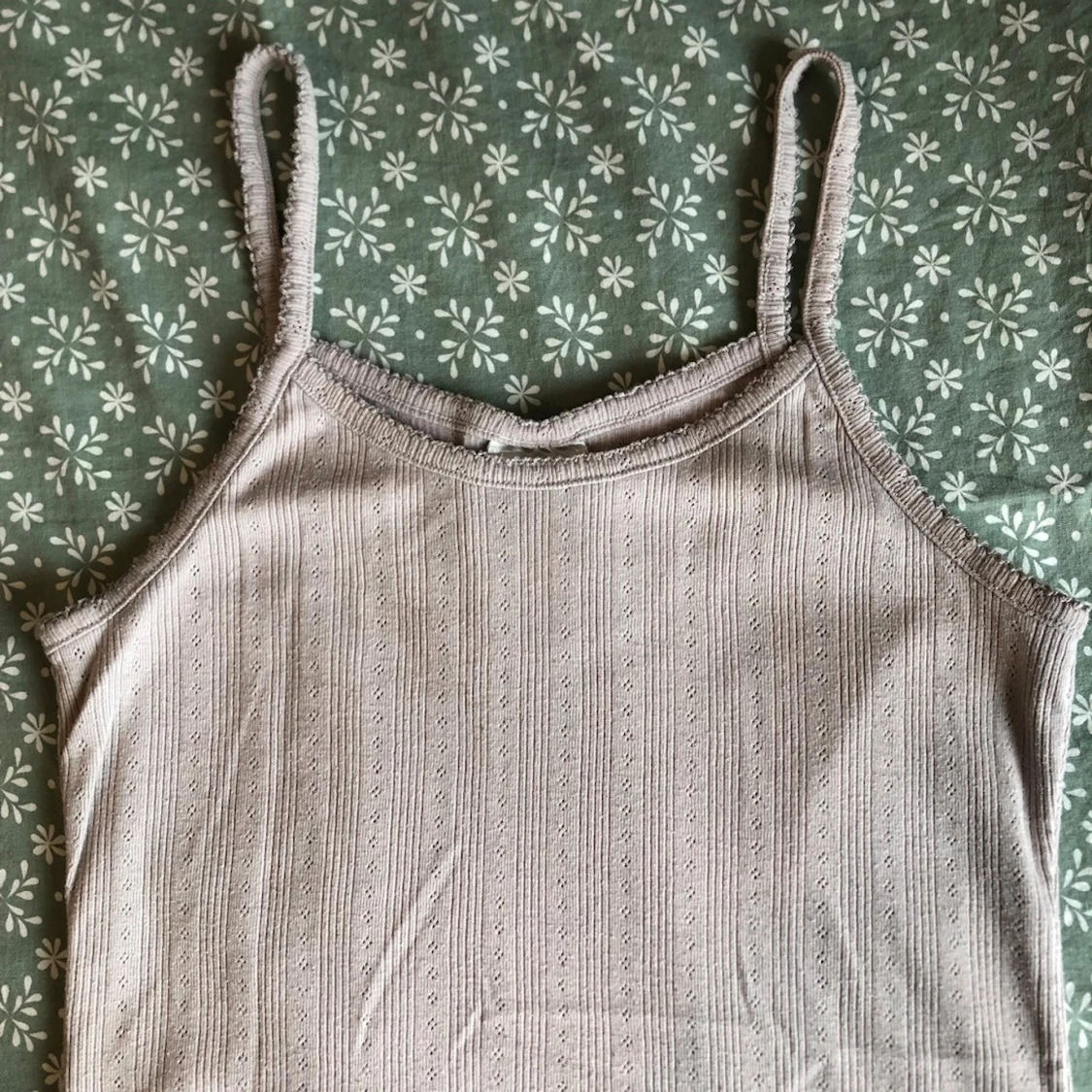 Mönstrad topp/ linne/ pointelle, y2k/ cyber/ alt/ coquette/ 2000tal/ 90tal/ 60tal/ 70tal - 4