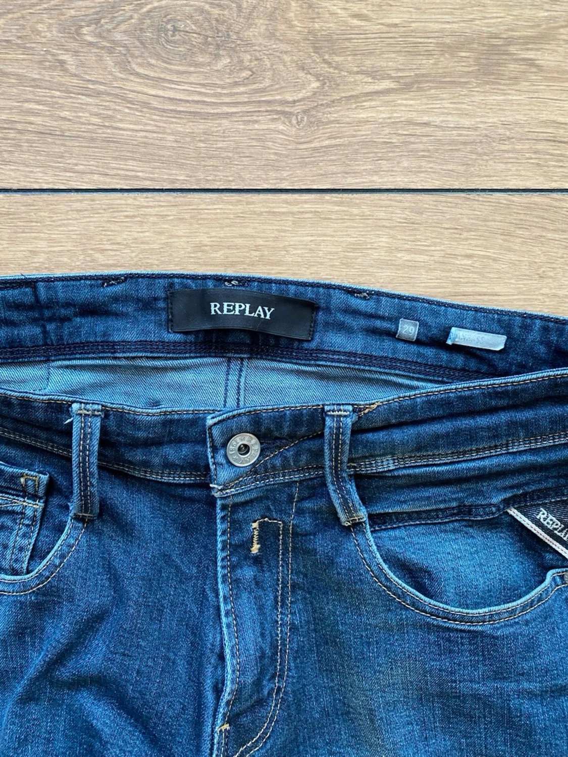 Blå slim fit jeans från Replay - 2