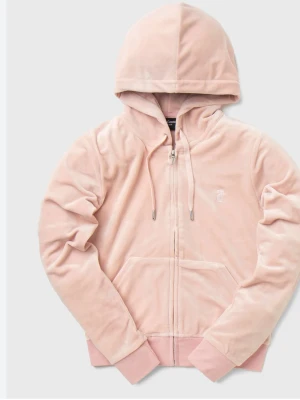 Ljusrosa velour hoodie med dragkedja - Säljer en ljusrosa hoodie från Juicy Couture i mjuk velour. Hoodien har dragkedja framtill, fickor och justerbar huva med snören. 