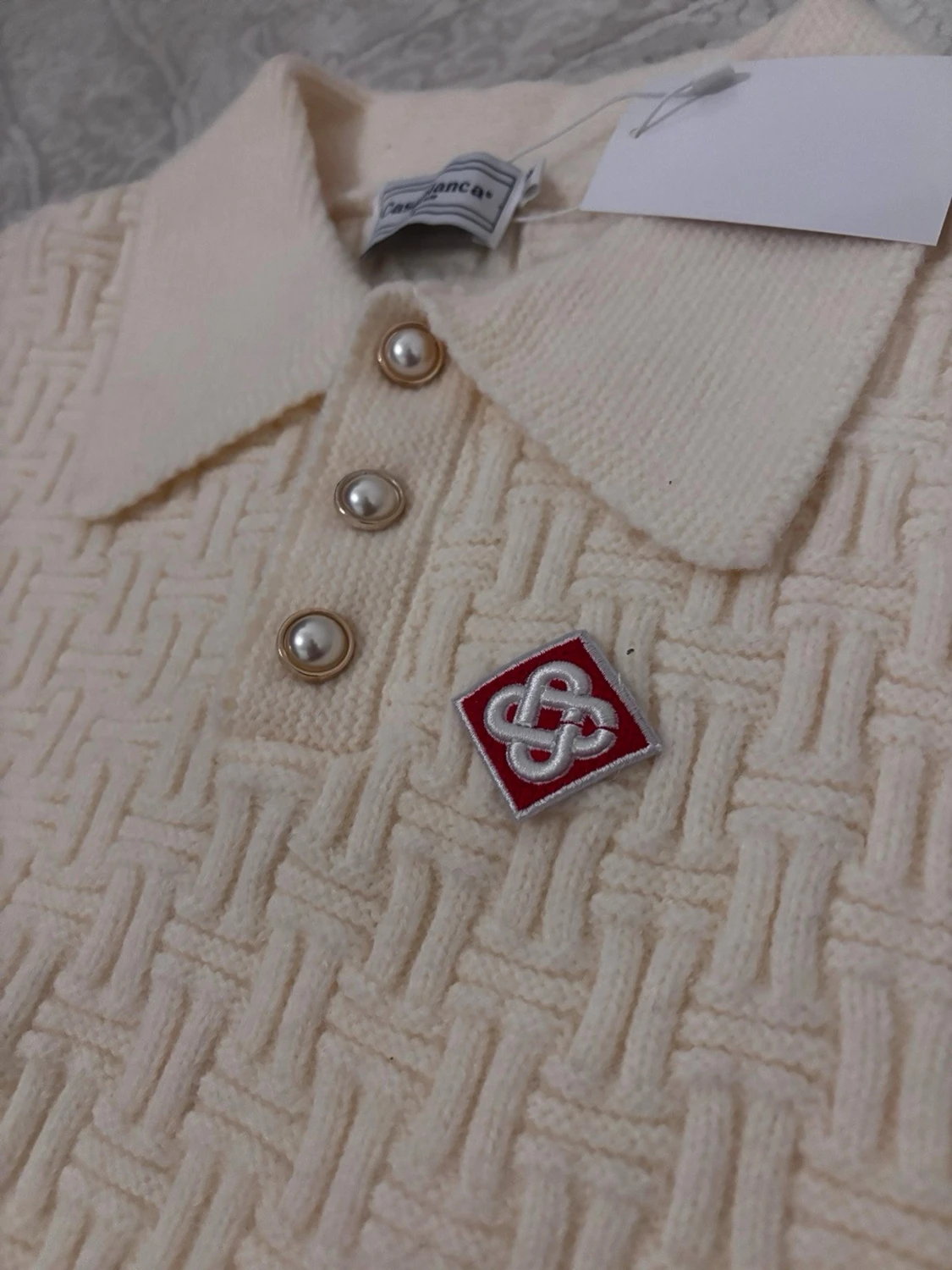 Beige stickad tröja från Casablanca - 2