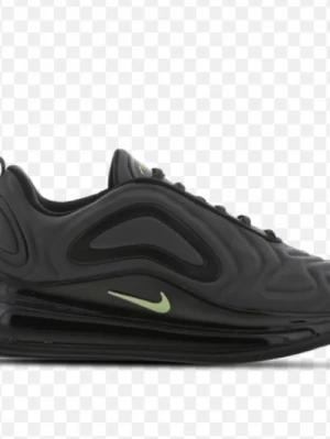 Nike Air Max 720 svarta sneakers - Nike Air Max 720 sneakers i svart och grå med neongröna detaljer. Köpt från Nike.com men jag växta ur dom direkt tyvärr där av priset, använda ett få tal gånger.
