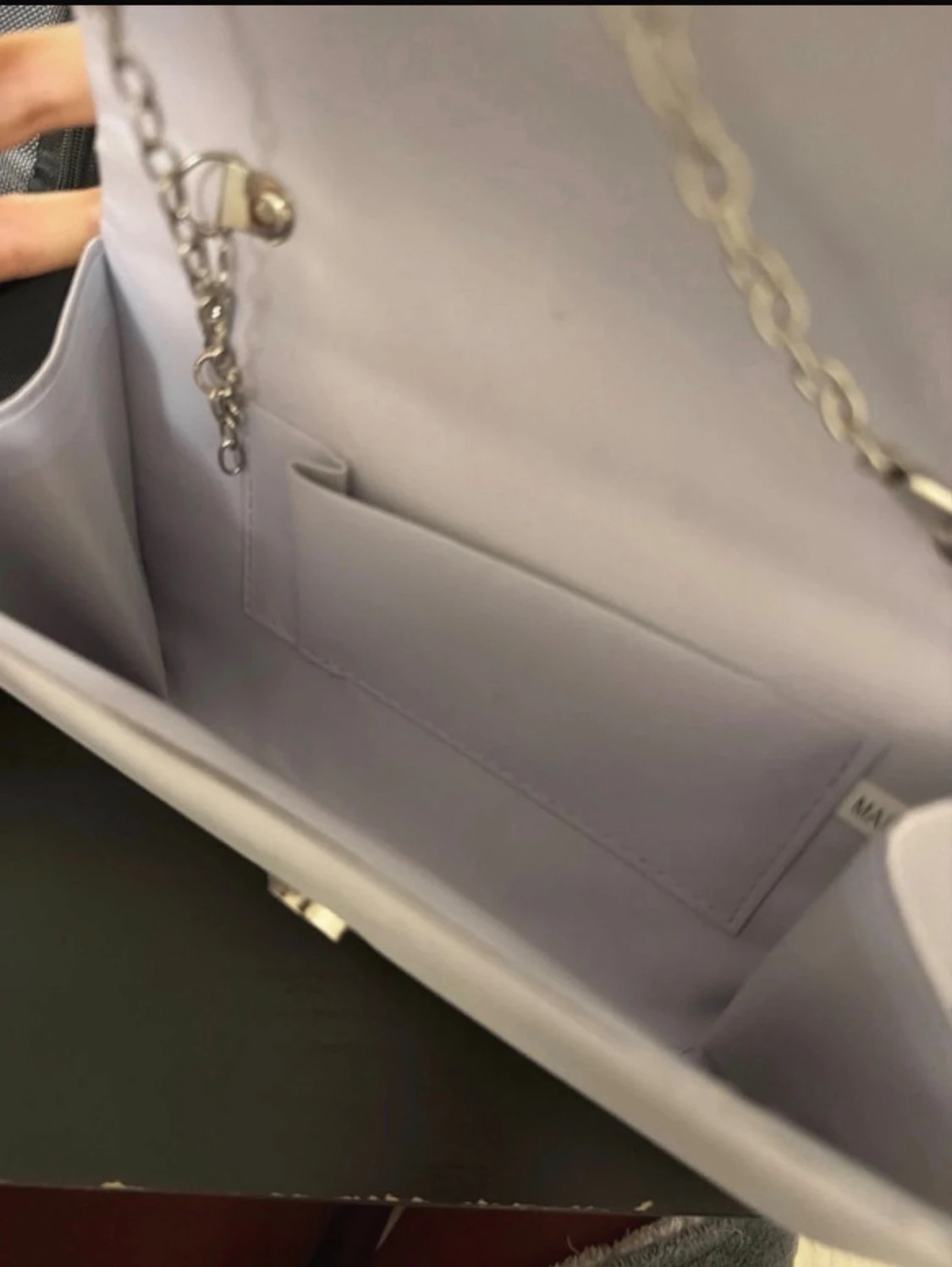 Silver kuvertväska med kedja - 3