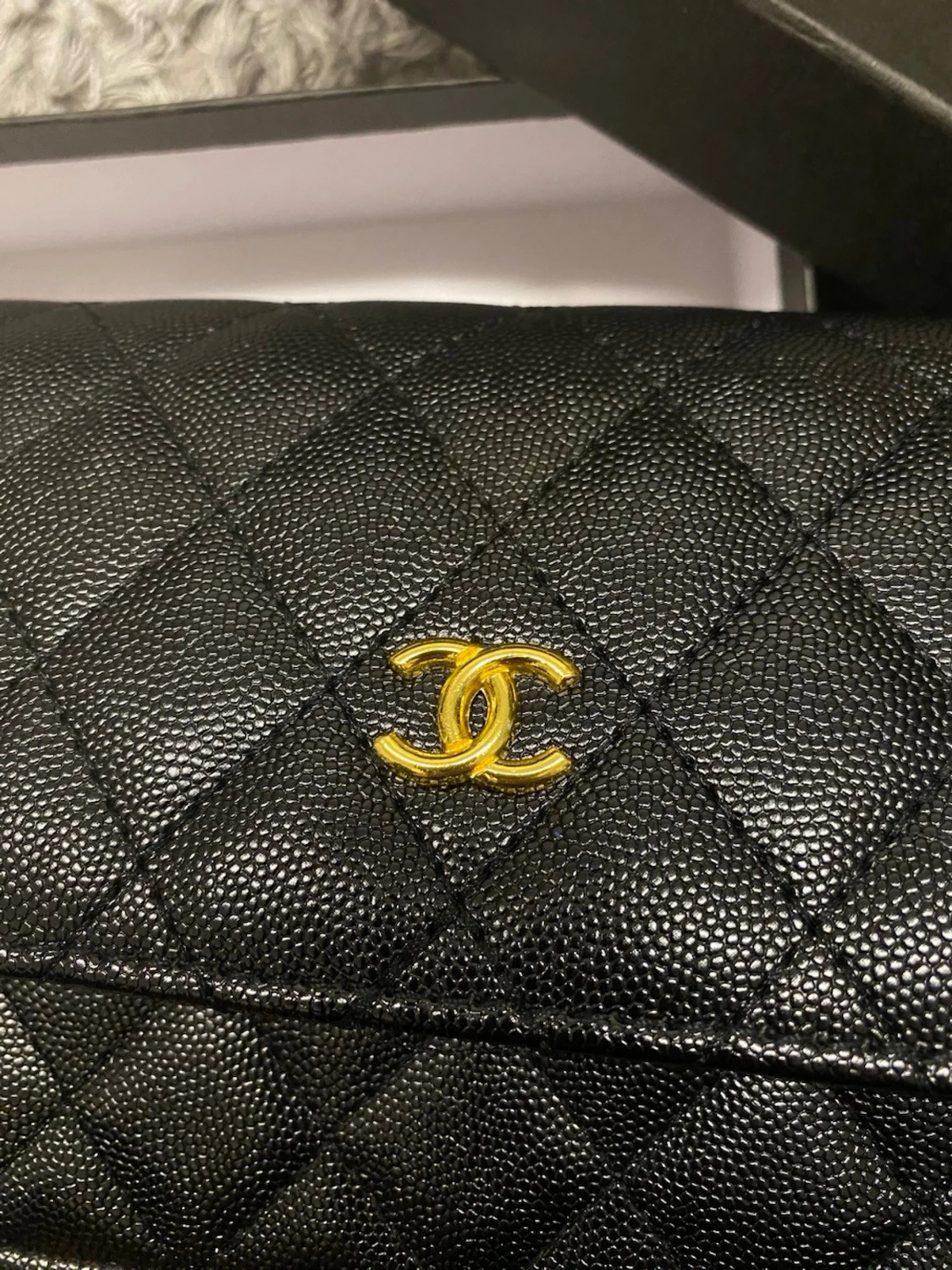 Svart Chanel quiltad handväska - 2