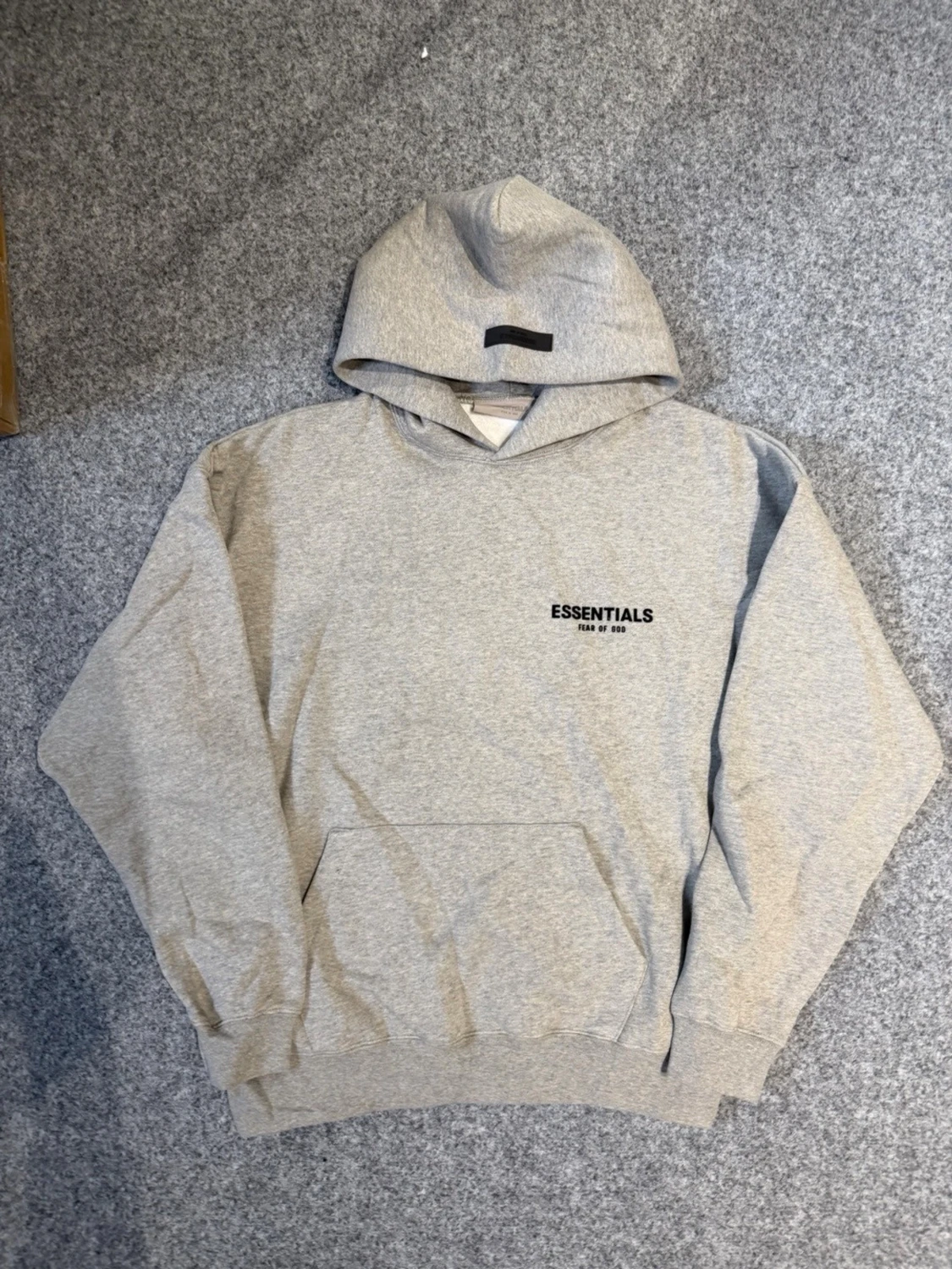 Essentials dark oatmeal gray hoodie