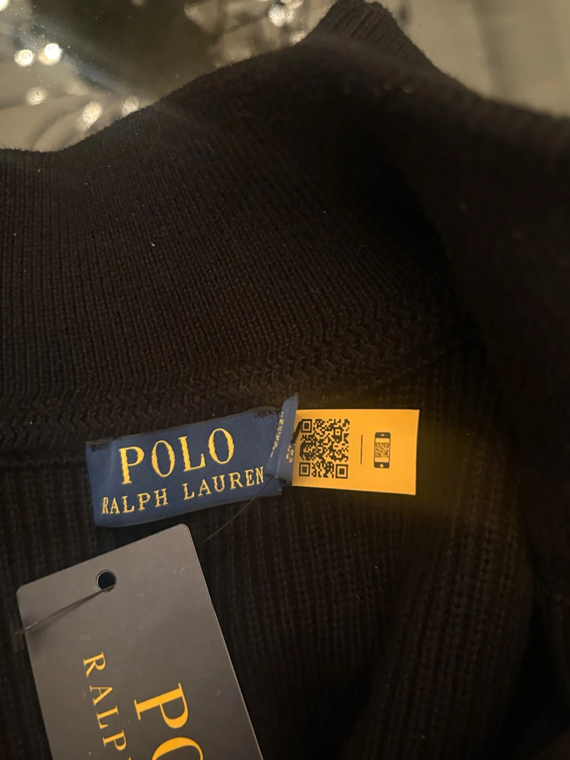 Svart stickad hoodie från Polo Ralph Lauren - 2