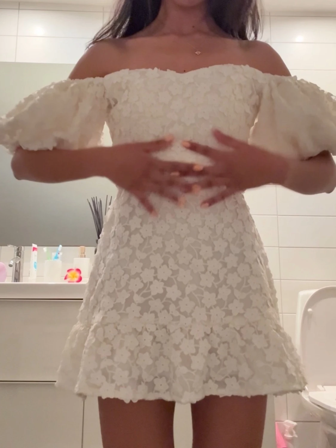 off shoulder klänning - 2