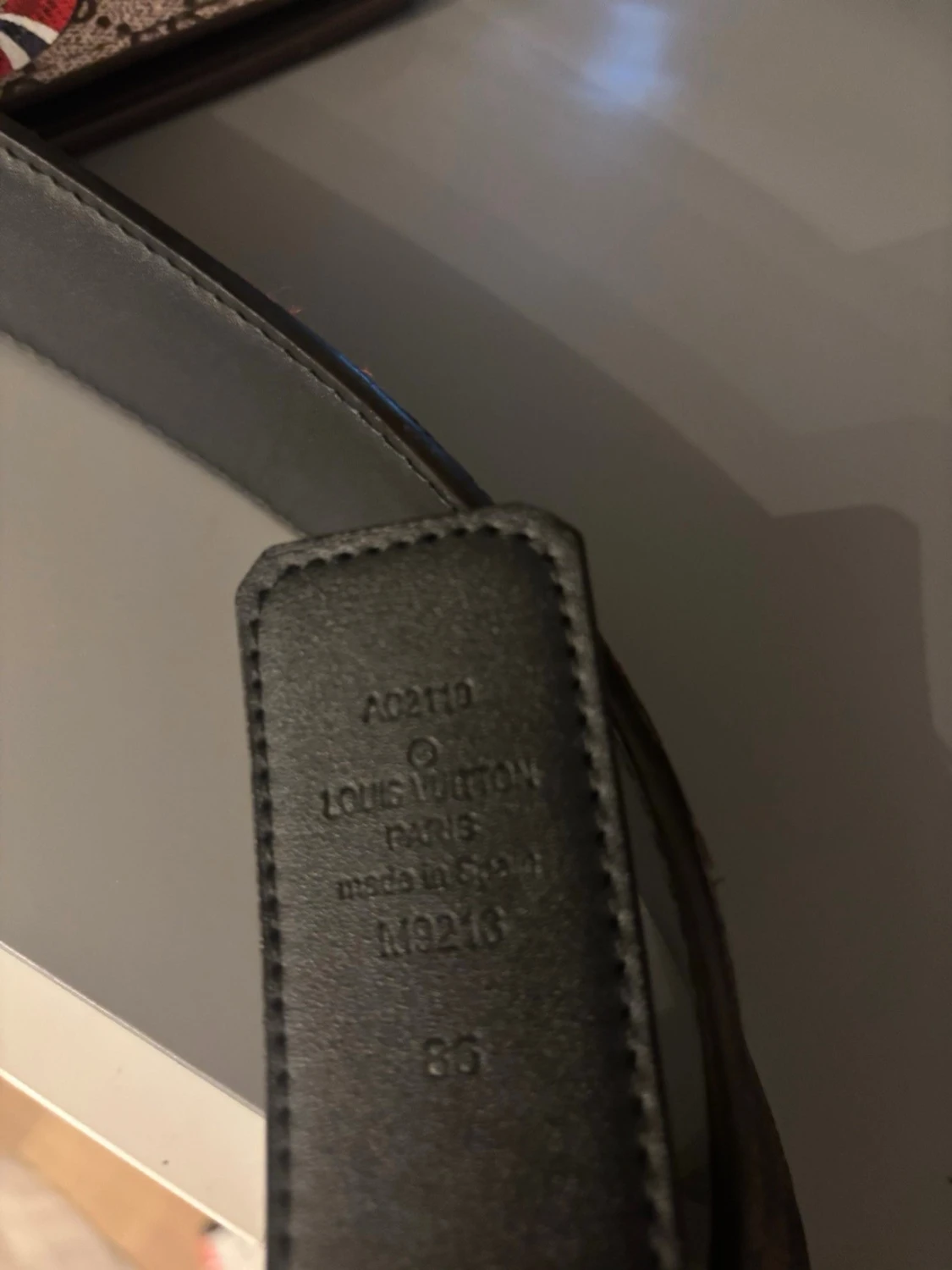 Bälte med Brunt svart mönster påse och box ingår - 1