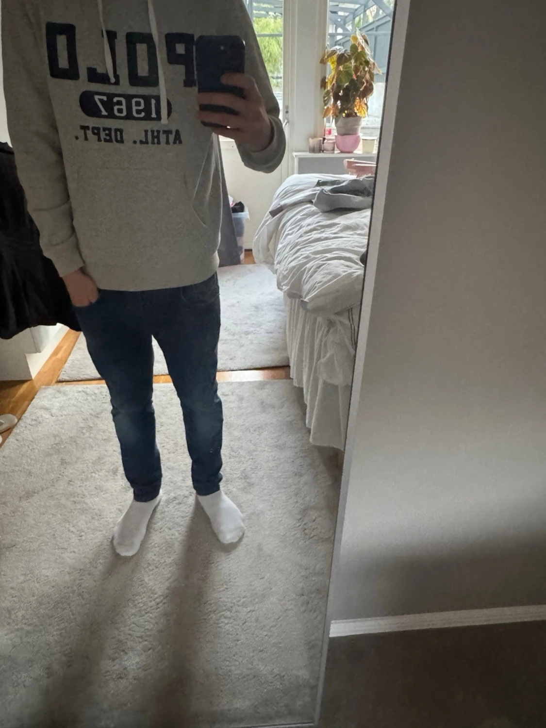 Grå hoodie från Polo Ralph Lauren