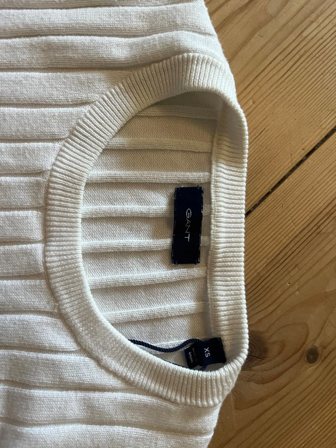 Vit ribbad tröja från GANT - 4