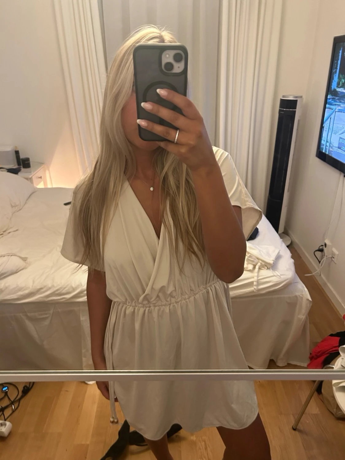 beige strandklänning