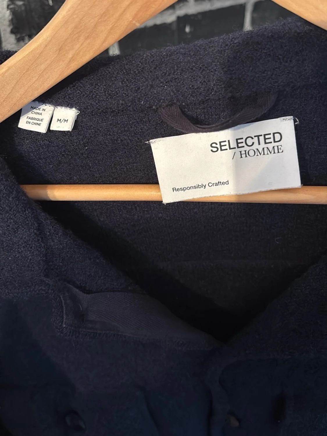 Mörkblå overshirt från Selected Homme - 2