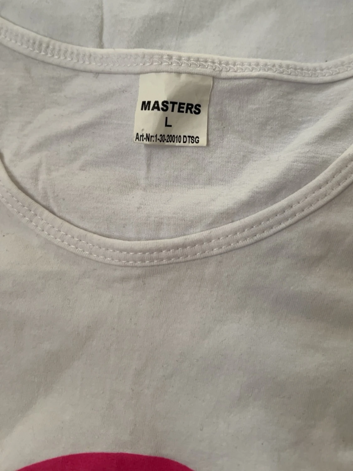 Vit Ullared t-shirt med tryck - 2