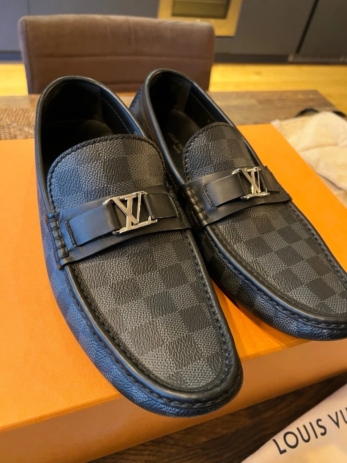 Louis Vuitton svarta loafers herr - 4