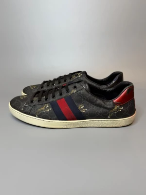 Gucci Skor  - ‼️VI TAR EJ BYTEN‼️ Gucci ”Ace” sneakers | Skick: 7/10 - Slitna vid hälen | Storlek (11)  motsvarar 45-46 EU | Tillkommer enbart skorna vid köp! | Fraktar inom 24H efter köp på köparens bekostnad 📦💨 | Hör av dig vid minsta fråga eller fundering 💭 